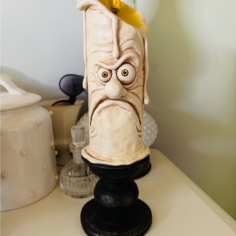 David Everett Bethany Lowe Grumpy Candle Sculpture